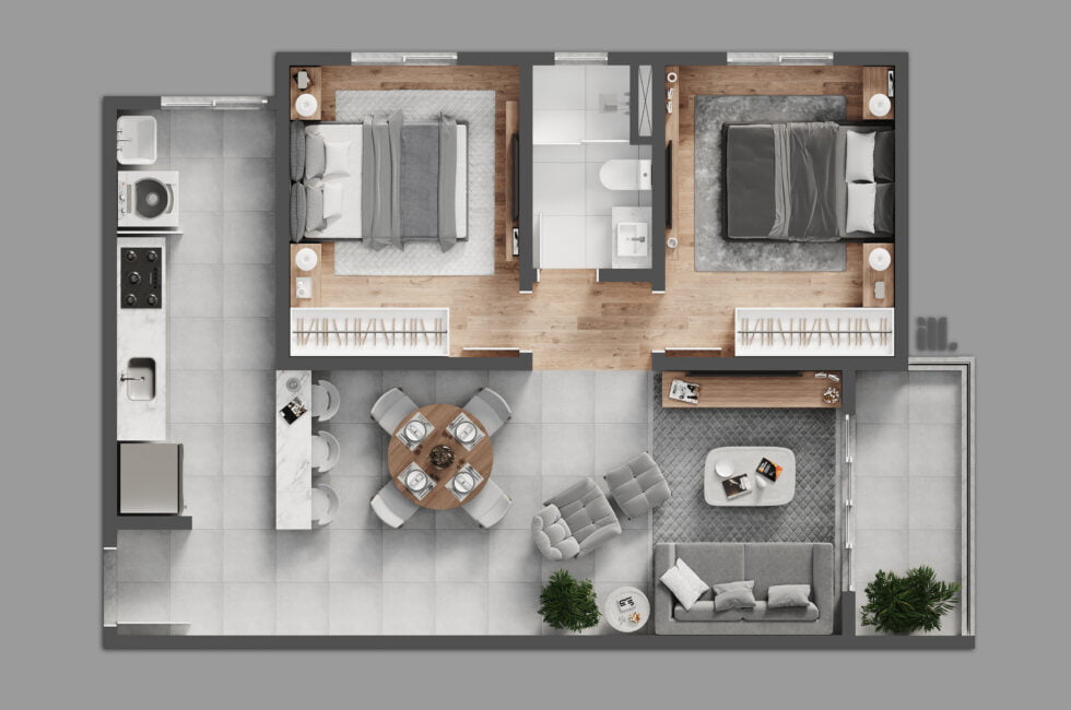 2D and 3D Floor Plans